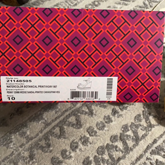 new *** Tory Burch penny 120mm wedge sandal BRAND NEW - Picture 9 of 10